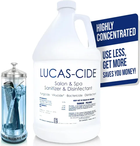 LUCAS-CIDE Desinfectante de salón y spa, desinfectante multiusos para superficies, grado hospitalario, solución de suministros de limpieza Azul