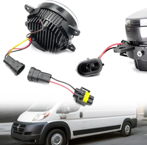 Miniatura 5 de Conjunto de lámpara antiniebla LED de repuesto para Ram Promaster 1500 2500 3500 2014-2023 Switchback ámbar blanco DRL Lámparas de conducción