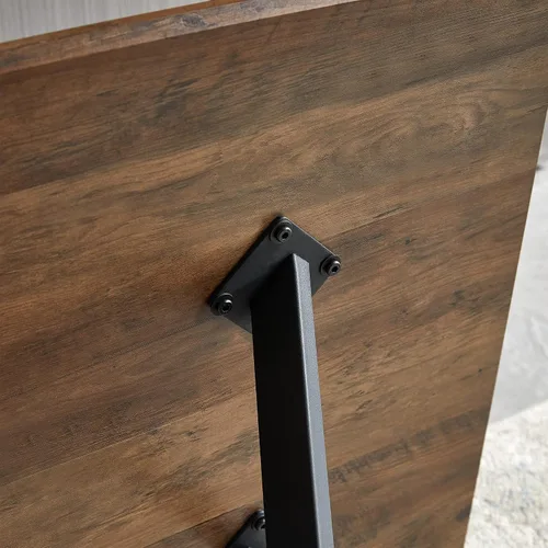 Miniatura 7 de Yogald - Mesa de comedor moderna de 47.27 pulgadas, mesa de comedor rectangular con patas de metal, ahorro de espacio para reuniones y comedor