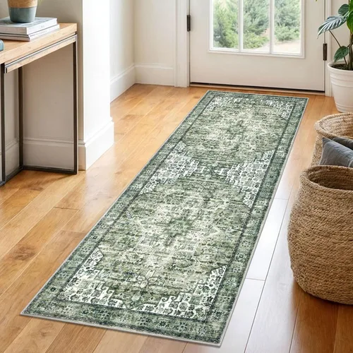 Miniatura 142 de SIILOOM Alfombra lavable de 2 x 3 pies, alfombra suave color taupe ceniza para entrada, tapete antideslizante para puerta de interior, tapete