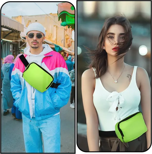Miniatura 67 de Riñonera, bolsa para cinturón, correa ajustable ajustable de 40 pulgadas, para mujeres y hombres