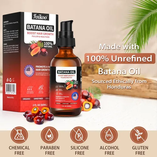 Miniatura 4 de Aceite de Batana en aerosol para el crecimiento del cabello, 100% natural y puro aceite de batana crudo orgánico Dr. Sebi de Honduras, aceite