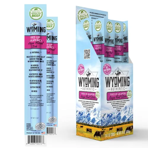 Miniatura 16 de Wyoming Palitos de carne 100% alimentados con pasto – 4 veces cada sabor – Humo de nogal vaquero, jengibre salvaje y jalapeño original – Snacks