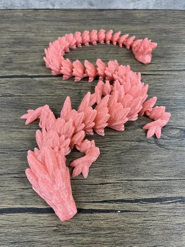 Miniatura 24 de MunnyGrubbers - Juguete para ansiedad de dragón de cristal XL de 26”, resistente, articulado y flexible, impreso en 3D, figura coleccionable, apto