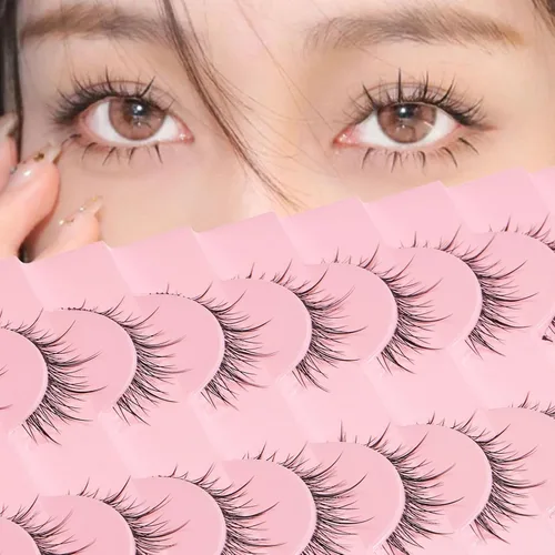 Miniatura 17 de Pestañas postizas de visón 3D, pestañas postizas naturales y finas, 0.59 pulgadas, pestañas largas y esponjosas, herramientas de maquillaje de ojos
