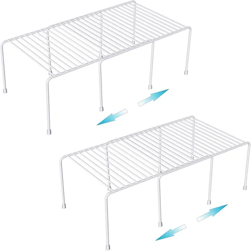 Orgneas - Organizador de estante de gabinete expandible, estante elevador de metal resistente a la oxidación para mostrador de cocina, organizador