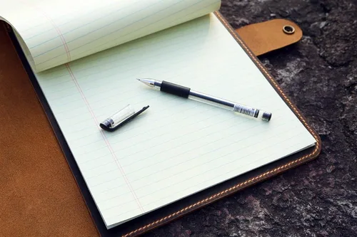 Miniatura 4 de Portafolio de cuero de grano completo, soporte para bloc de notas legal tamaño carta, apertura superior, organizador de carpetas comerciales