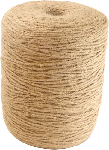 Miniatura 12 de Cuerda de yute natural, 1.5 pulgadas de diámetro, 50 pies de largo, 4 hebras, manualidades y manualidades, decoración de jardín y hogar, hamaca