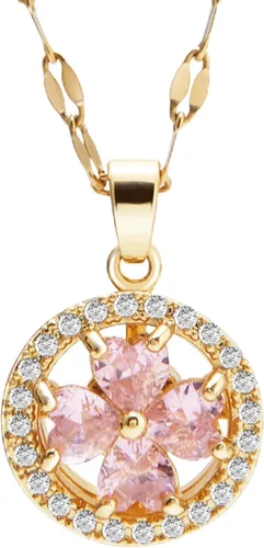 Anillos de collar antiestrés para mujer, trébol de cuatro hojas, artículos para aliviar la ansiedad para mujeres, anillo giratorio de acero