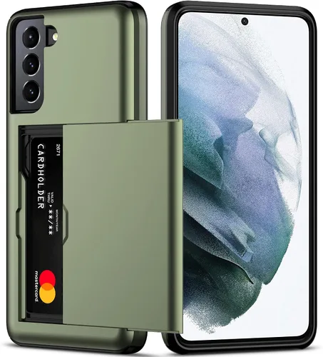 Miniatura 13 de Nvollnoe Funda para Samsung S20 FE con tarjetero de doble capa de protección resistente para Galaxy S20 FE, ranura para tarjeta oculta Funda delgada