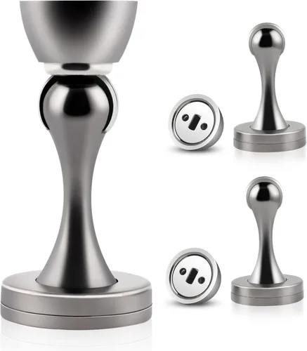 Miniatura 33 de KOLAKO Paquete de 12 topes de puerta, topes de puerta magnéticos negros, topes de puerta de imán resistentes de agarre suave, soporte de puerta