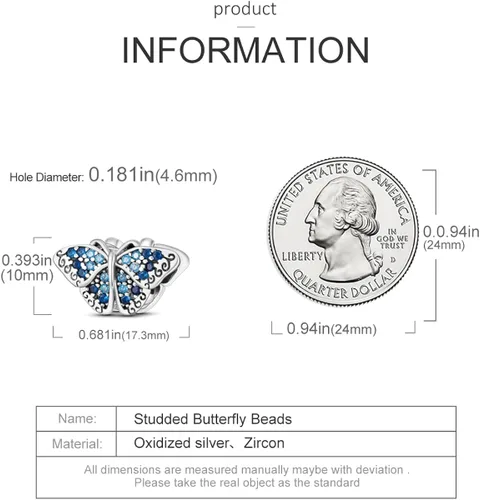 Miniatura 6 de Parmuz Dije de plata de ley 925 para pulsera collar colgante amor mamá océano viajes mariposa fiesta cumpleaños abalorios joyería de regalo