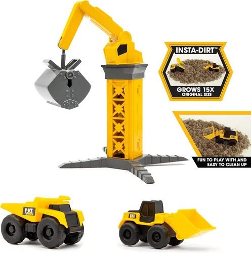 Miniatura 5 de CatToysOfficial, Juego de Vehículos CAT Little Machines Ground Crew con Insta-Dirt, juguetes sensoriales para niños a partir de 3 años