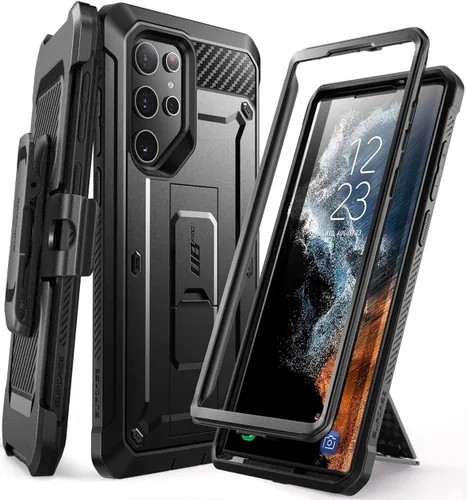 Miniatura 9 de SUPCASE Funda para Samsung Galaxy S22 Ultra con Soporte (Unicorn Beetle Pro), [Marco Frontal Integrado y Clip para Cinturón]