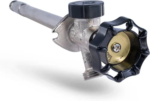 Miniatura 9 de Midline Valve Llave de sillín antiescarcha de 6 pulgadas con rompedor de vacío integral, latón cromado, sin plomo, entrada MIP/sudor de 1/2 pulgada