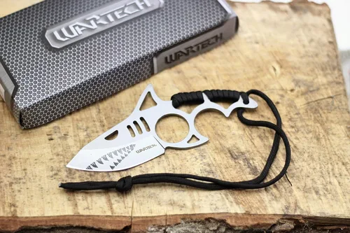Miniatura 4 de Wartech HWT232 Cuchillo de caza de hoja fija de tiburón de espiga completa de 6 pulgadas con funda de nylon