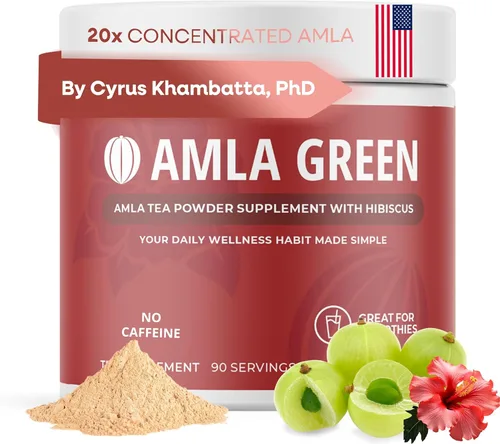 Miniatura 14 de Suplemento de superalimento en polvo Amla con especias de calabaza, 20 veces amla ultra concentrado, hecho con canela, jengibre, nuez moscada