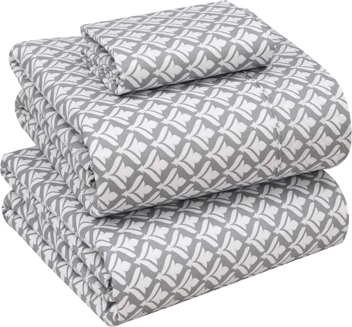 Miniatura 100 de RUVANTI Juego de sábanas divididas tamaño King de 100 % algodón para cama ajustable, 5 piezas, ropa de cama de tejido de percal suave y Guisante