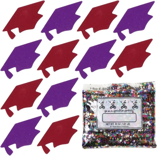 Miniatura 95 de Confetti Grad Cap Negro, Azul Marino Combo - 2 bolsas de media onza (1 oz)