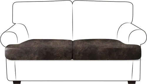 Miniatura 84 de ANARACHON Fundas de cojín de sofá con aspecto de cuero, juego de fundas de asiento de sofá, protector de muebles para sillón seccional, sofá biplaza