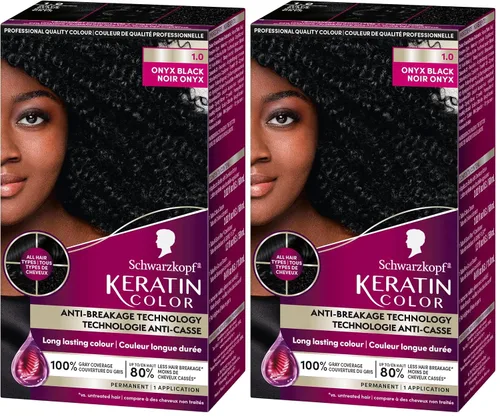 Miniatura 10 de Schwarzkopf con queratina color para el cabello Negro Onyx