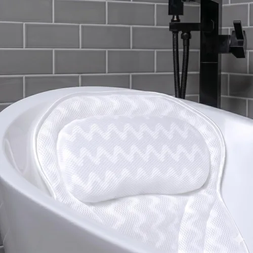 Almohada de baño para bañera, spa o jacuzzi, almohada extra grande para tina, cuello, hombros y espalda, lavable a máquina y secado rápido, 6