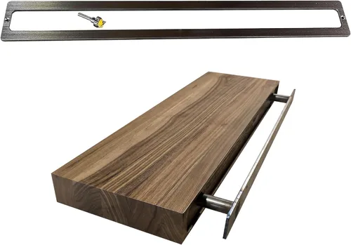 Walnut Wood Works Soporte de estante flotante Guía de enrutador y broca de enrutador, kit de instalación - Kit de guía de enrutador de soporte de