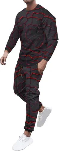 Conjunto deportivo de 2 piezas para hombre, tallas grandes, conjuntos de camisetas y pantalones deportivos, conjuntos de pantalones deportivos con