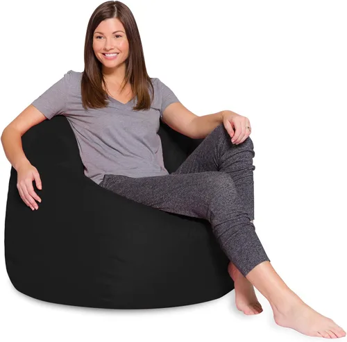 Miniatura 7 de Posh Creations - Sillón puff para niños, adolescentes y adultos, incluye funda extraíble y lavable a máquina, tamaño mediano de 27 pulgadas, lona