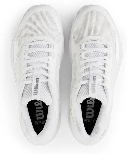 Miniatura 7 de WILSON Zapatos de pádel Hurakn Pro V2 para mujer, Blanco/Blanco/Plateado
