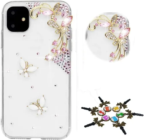 Miniatura 6 de Sparkle - Funda para teléfono compatible con Samsung Galaxy Z Flip 2 5G - Elegante - Funda 3D hecha a mano con diseño de diamantes de imitación
