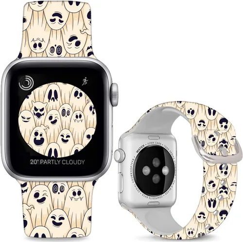 Miniatura 9 de Correas de silicona suaves compatibles con Apple Watch Band de 1.496 in 1.575 in 1.614 in 1.654 in 1.732 in 1.772 in 1.811 in 1.929 in, correa