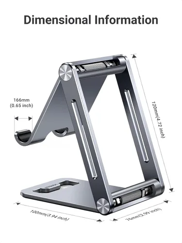 Miniatura 7 de UGREEN Soporte de Teléfono para Escritorio Porta Celular Ajustable Compatible con iPhone 17 Air/16/15/14/13 Pro Max/12 Mini/11/XS Max/XR/X/Nintendo