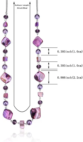 Miniatura 6 de Pearl & Club - Collar largo con cuentas para mujer