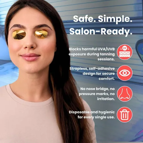 Miniatura 2 de Conos desechables de protección ocular HeeStar para cama de bronceado solar
