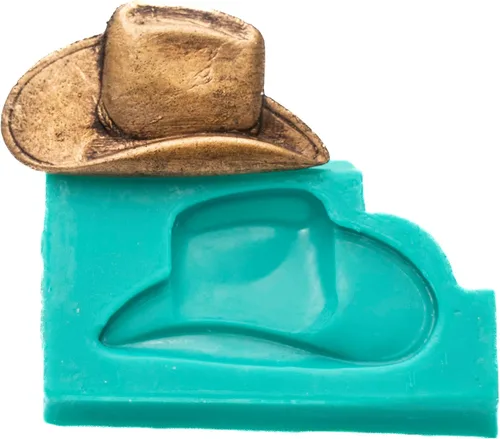 Miniatura 9 de Pequeño molde fino del silicón del sombrero del vaquero hacer su propio chocolate occidental, fondant, resina, arcilla.. El molde crea el sombrero