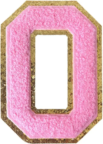 Miniatura 44 de GYGYL - 3 parches de letras deportivas de felpilla con purpurina, parches para planchar de tamaño grande para decoración de disfraces
