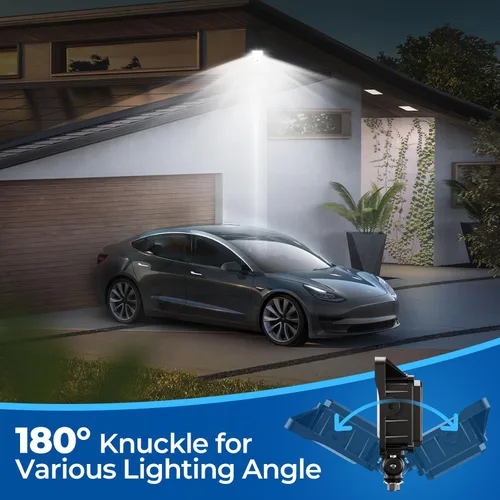 Miniatura 6 de CINOTON - Luz de inundación LED de atardecer a amanecer al aire libre de 50 W, luminaria de pared de seguridad impermeable IP65 de 7000 lúmenes