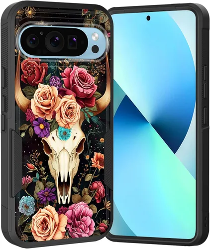 Miniatura 58 de Funda para Pixel 6A, Híbrida de Doble Capa de Servicio Pesado Resistente a Prueba de Golpes PC Duro + Funda Protectora de Silicona Suave para Google