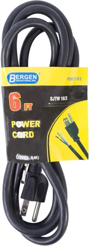 Miniatura 8 de Bergen Industries Inc PS613163 Cable para Electrodomésticos y Herramientas Eléctricas de 3 Hilos, 1.83 m, 16 AWG, 13A/125V CA, 1625W