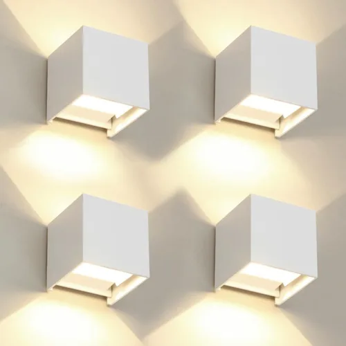 Miniatura 27 de 2 piezas de luces de pared G9 para exterior/interior, apliques de pared con luces hacia arriba y abajo, IP65 impermeables, iluminación moderna