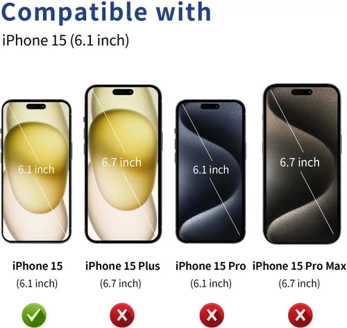 Miniatura 2 de ACANDYA Funda protectora transparente para iPhone 15 con tarjetero de crédito, protección resistente, antiarañazos, antiarañazos, amarilla