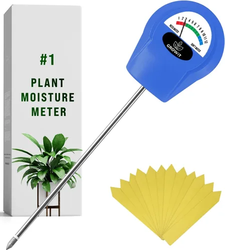 GROWIT Monitor de Agua del Suelo para Plantas - Medidor de Humedad del Suelo | Hidrómetro para Plantas | Medidor de Humedad de Plantas de Interior |