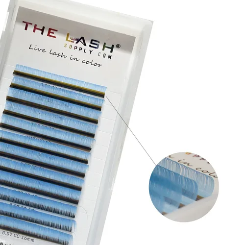 Miniatura 14 de THE LASH SUPPLY Extensiones de pestañas de volumen de color para Halloween, rizo CC, 0.51-0.70 pulgadas de longitud, 0.07 de grosor, rizo natural
