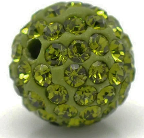 Miniatura 16 de RUBYCA Pave - Cuentas de arcilla de cristal checo para joyería Shamballa (20 unidades, 0.472 pulgadas, morado claro)