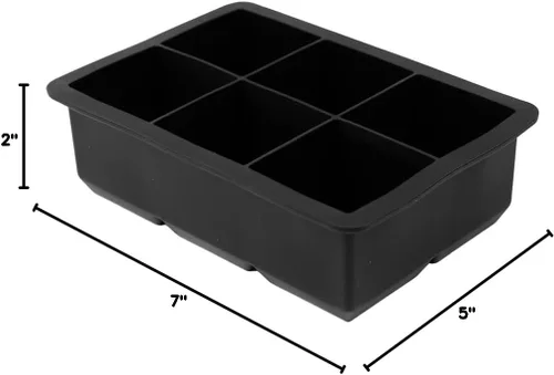 Miniatura 5 de Juego de 2 bandejas de silicona de fácil liberación y flexibles, redondas y cuadradas, color negro