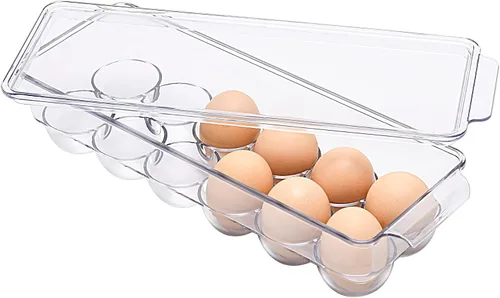 Miniatura 2 de Soporte para 12 huevos para refrigerador, recipiente transparente para nevera, cocina