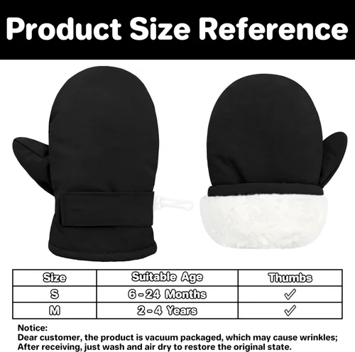 Miniatura 34 de QikQik Guantes de invierno impermeables para niños pequeños - Guantes de nieve para bebés