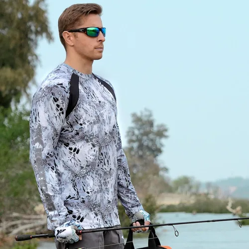 Miniatura 5 de KastKing Camisas de pesca UPF 50 para hombre, camisa de pesca de manga larga, transpirable, absorbe la humedad, camisas de sol para hombres