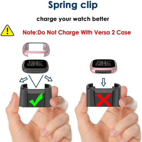 Miniatura 2 de Simpeak Funda protectora de pantalla compatible con reloj inteligente Fitbit Versa 2, 5 unidades, protección completa, cubierta de parachoques
